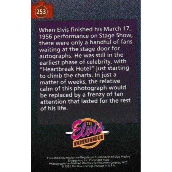 Vintage Elvis Presley Trading Cards from 1992 USA Printed Collection #253 #72 - Picture 15 of 16